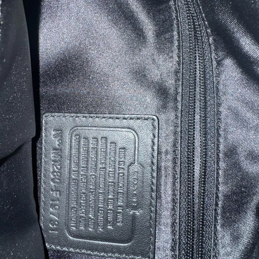 Coach Black Signature Canvas and Patent Leather Shoulder Bag​​